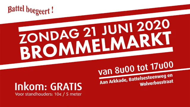 Affiche Rommelmarkt Battel 2020