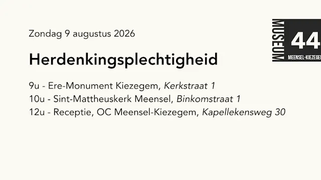 Herdenkingsplechtigheid in Meensel-Kiezegem