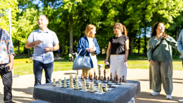 De Schaakhoek in het Rivierenhof