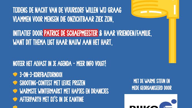 NACHT van de VUURKORF tvv De Warmste Week