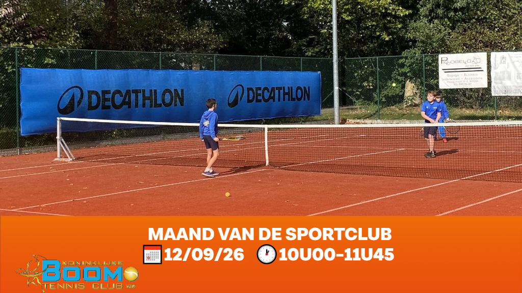 TENNISINITIATIE MAAND VAN DE SPORTCLUB