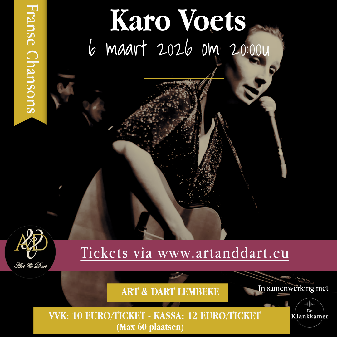 Live-muziekoptreden Karo Voets: 6 maart 2026