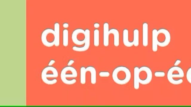 Afbeelding van een tekstballon en tekst 'digihulp één op één'