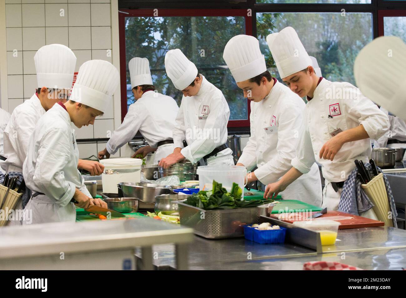 Leerlingen aan het werk