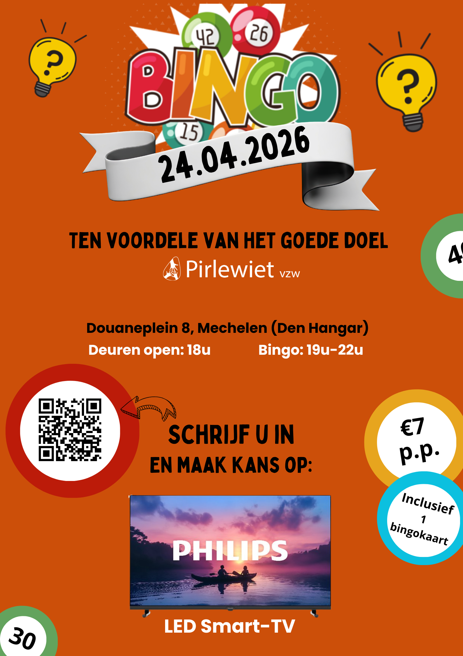 Affiche van onze bingoavond