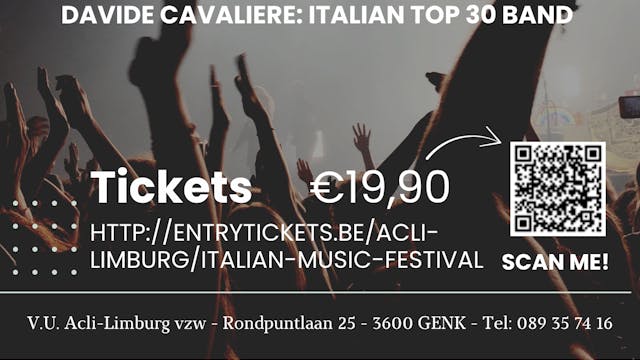 Concert: een avond vol passie, energie en Italiaanse sfeer, met twee live bands die je meenemen op een onvergetelijke muzikale reis!