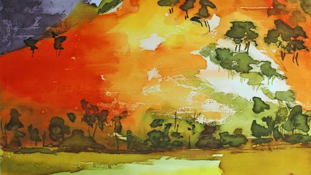 Oranje landschap
