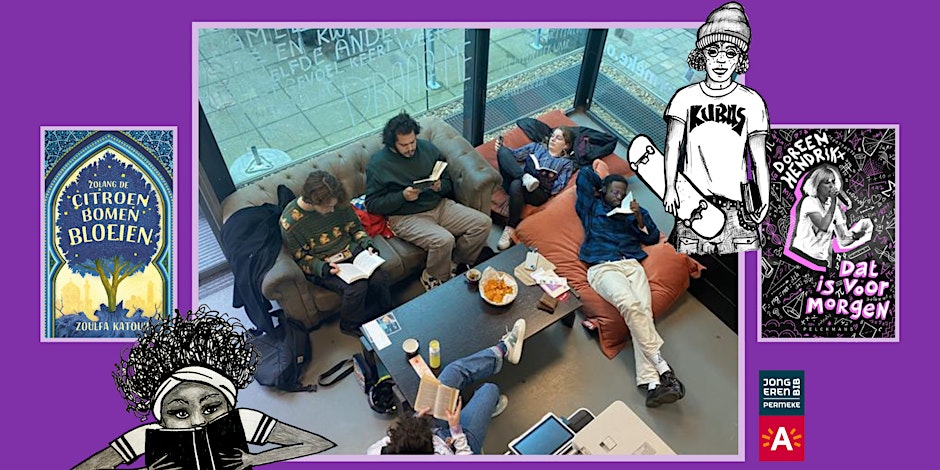 Jongeren lezen in jongerenbib kubus