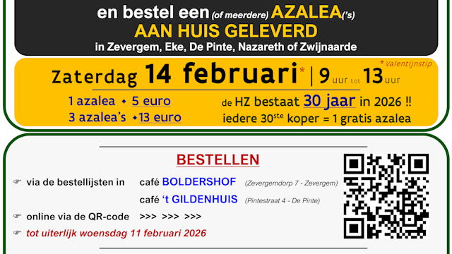 Azaleaverkoop Harmonie Zevergem