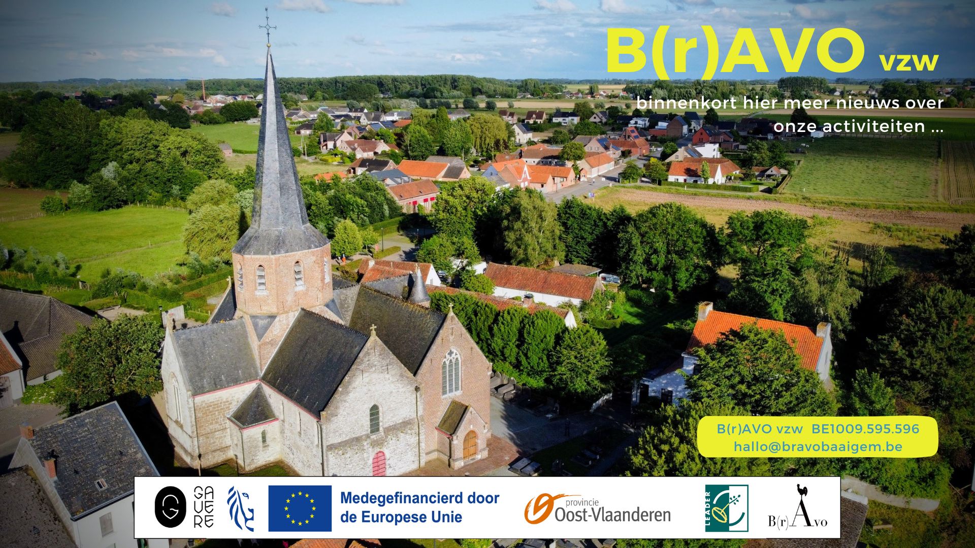 St Bavo kerk luchtfoto