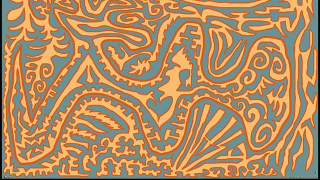 Eénlijntekening Aztec