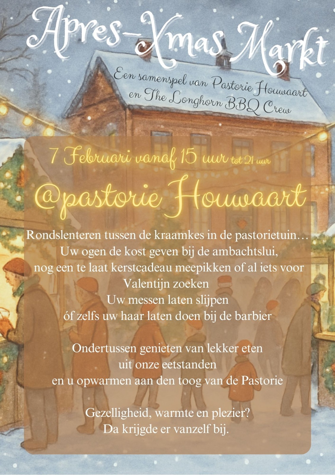 Ambachtelijke standen, eten en drinken. Belachelijk veel gezelligheid in en rond een historische pastorie