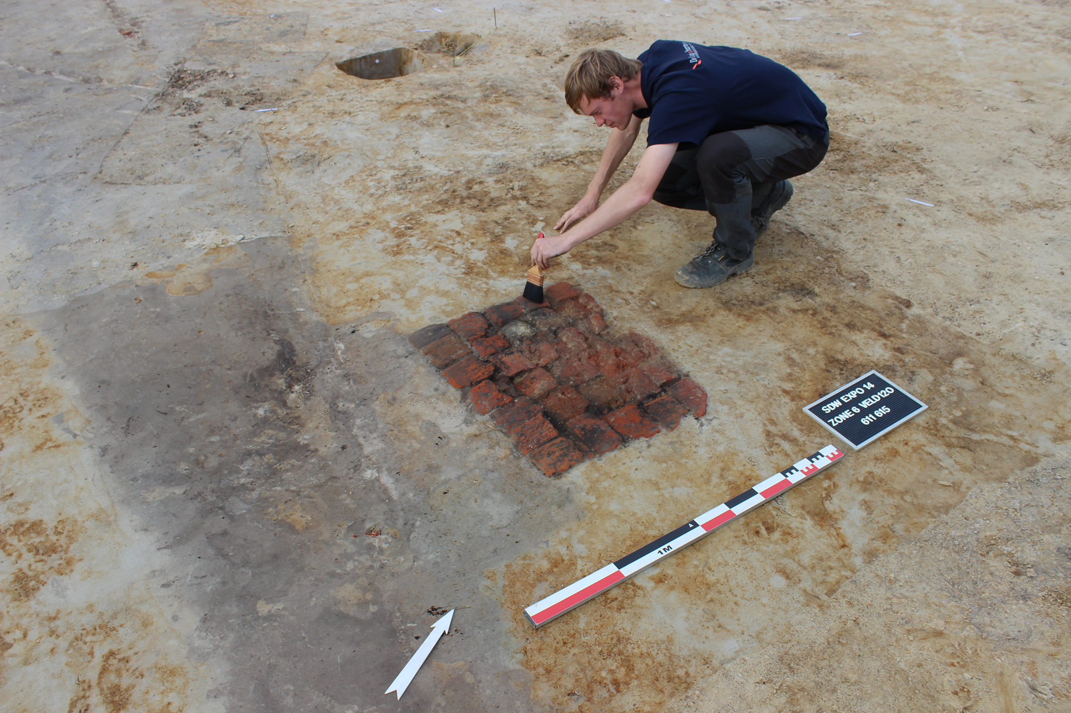 Archeoloog aan het werk op The Loop