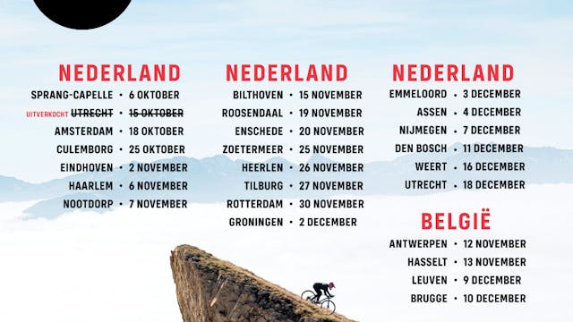 Agenda van de Nederlandse en Belgische tour 2025