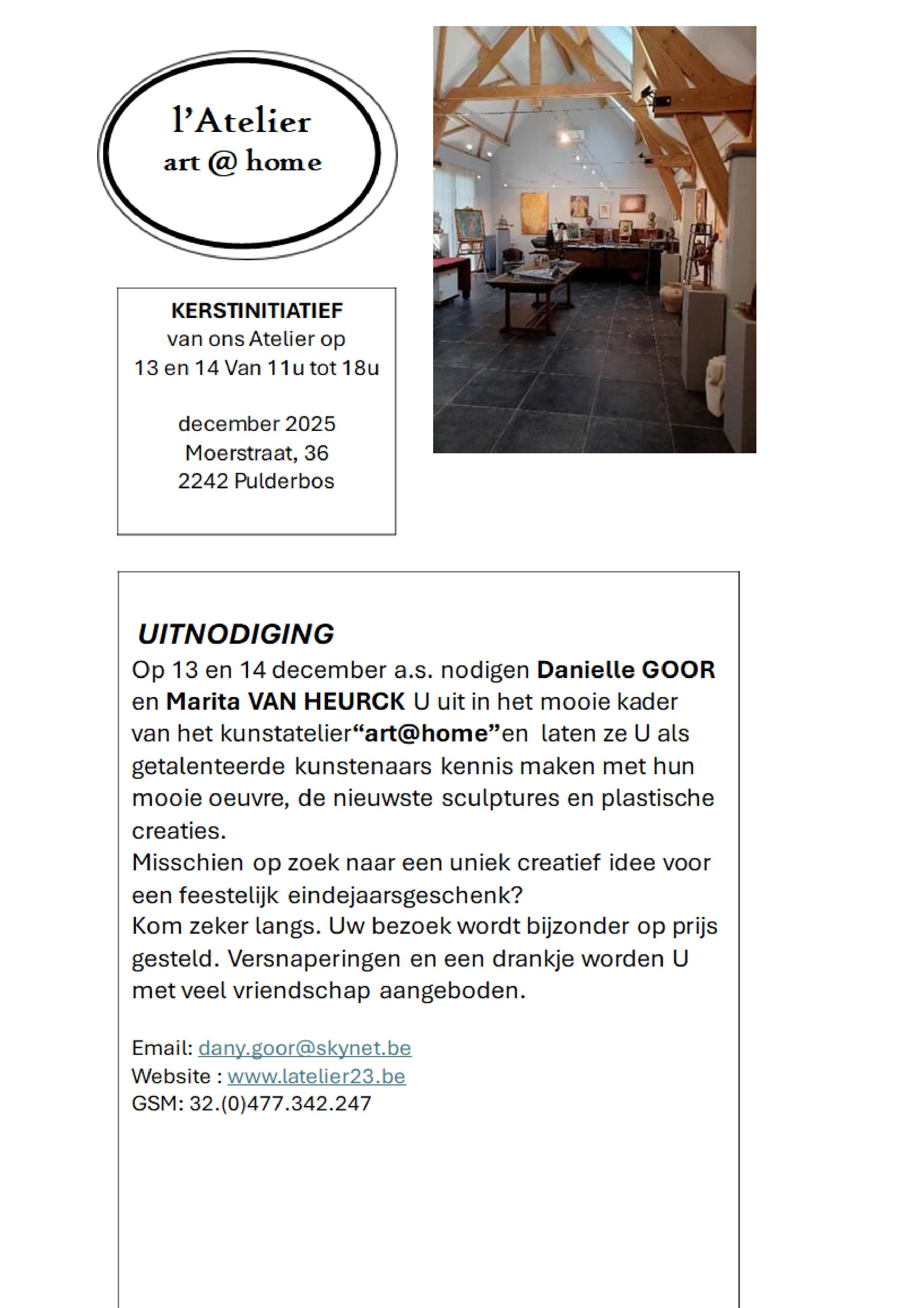 Uitnodiging tentoonstelling kerstinitiatief 2025