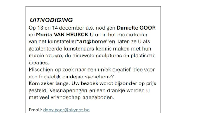 Uitnodiging tentoonstelling kerstinitiatief 2025