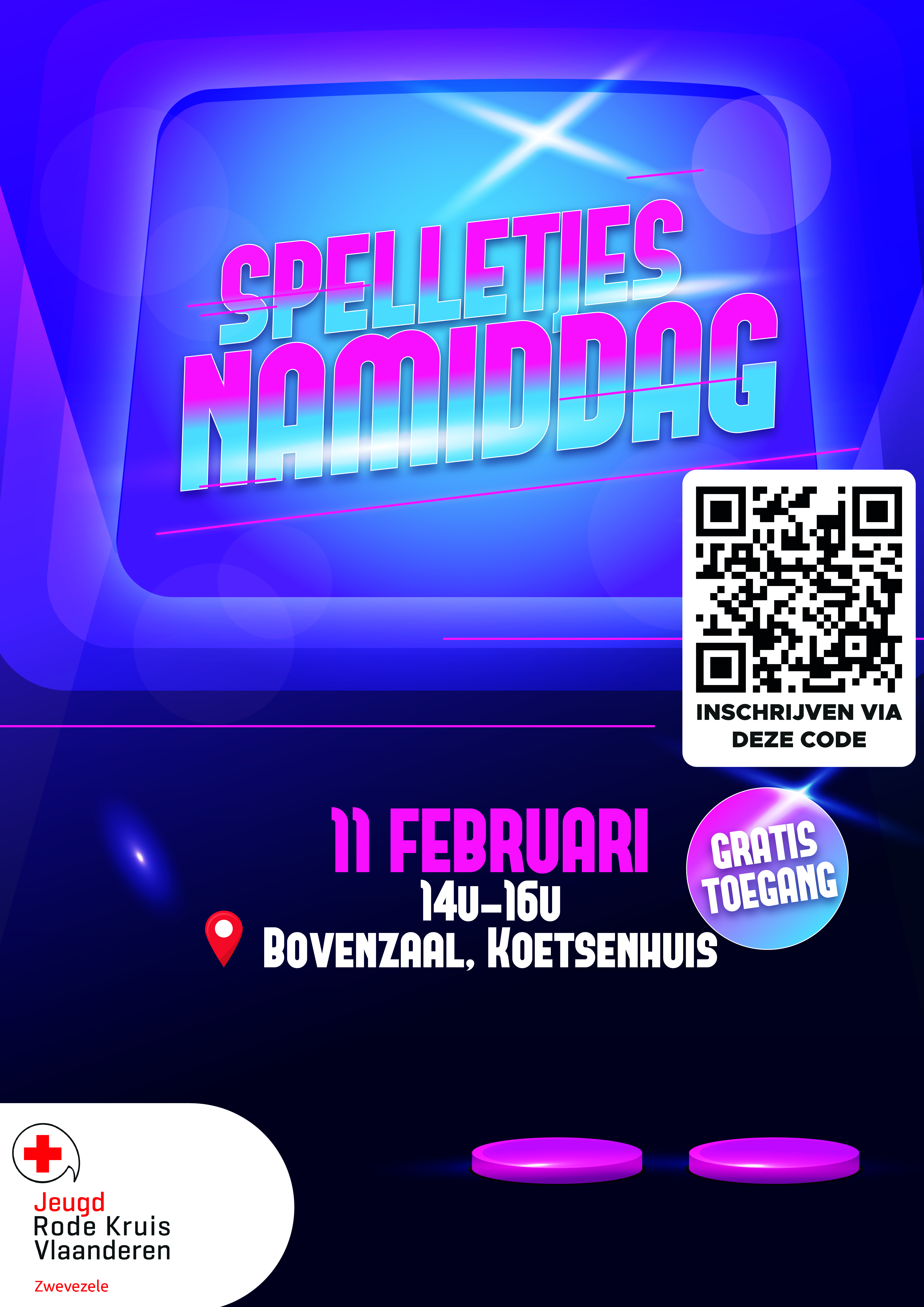 Affiche spelletjesnamiddag