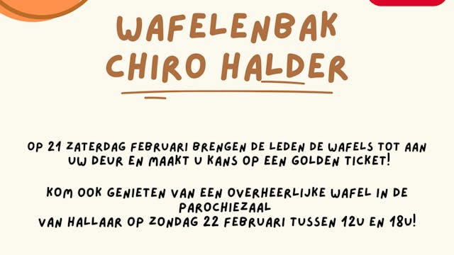 Wafelenbak Chiro Hallaar