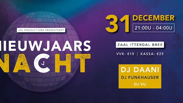 Verwacht een nacht vol spektakel, stevige beats en een magische countdown naar 2026. 🎶🔥