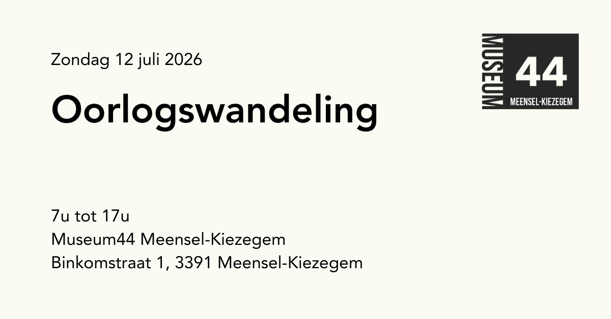 Oorlogswandeling 2026