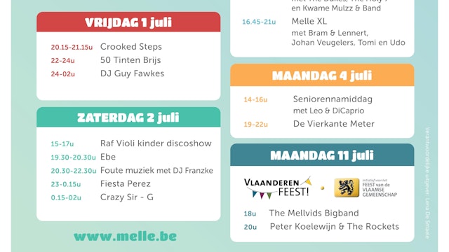 programmatie HeMelse Feesten 2022