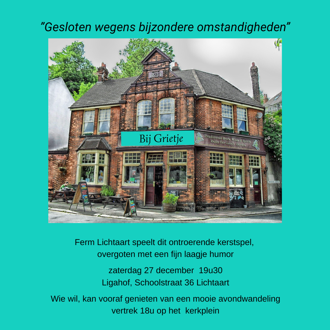 Kersttoneeltje FERM Lichtaart met vooraf een wandeling voor de liefhebbers