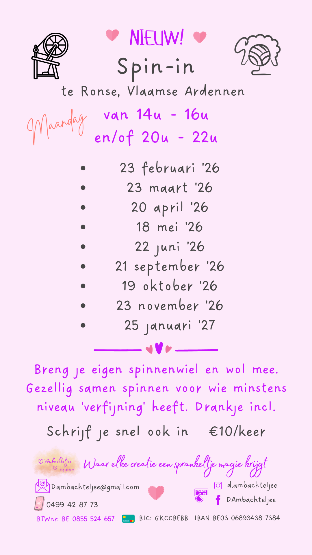 Jaargroep spinnen 2026