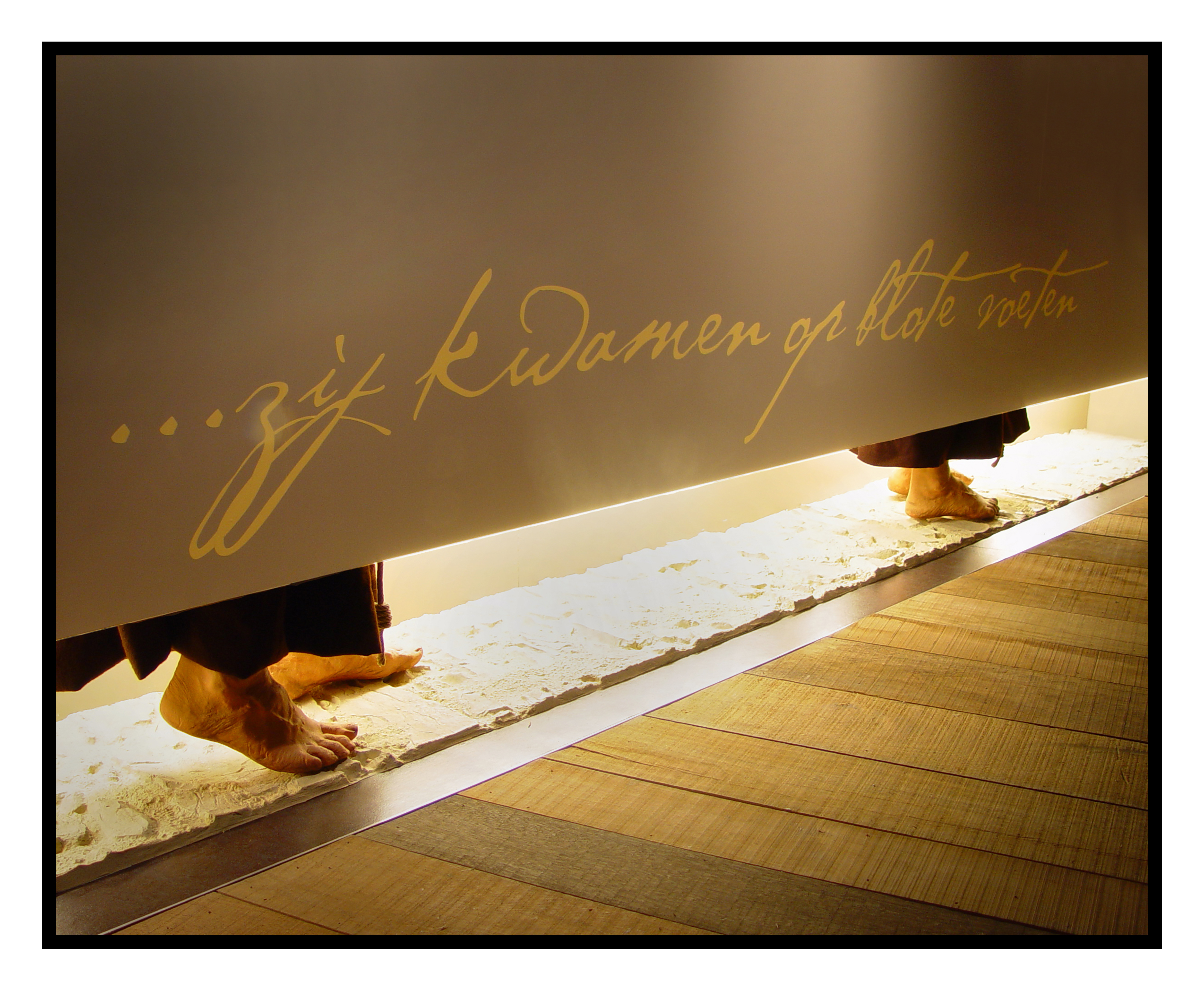 Vaste opstelling "Zij kwamen op blote voeten"