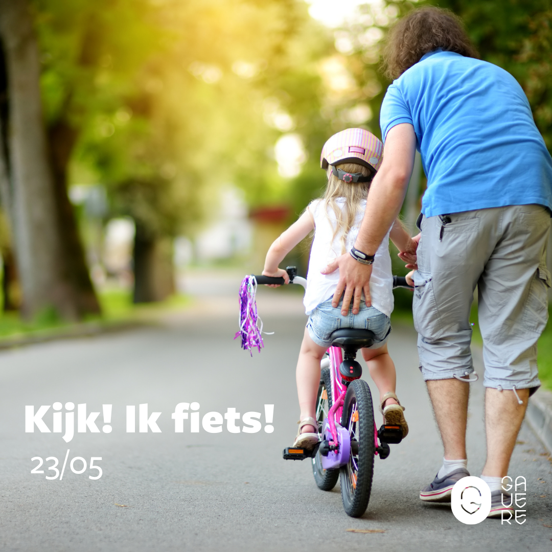 Kijk! Ik fiets!