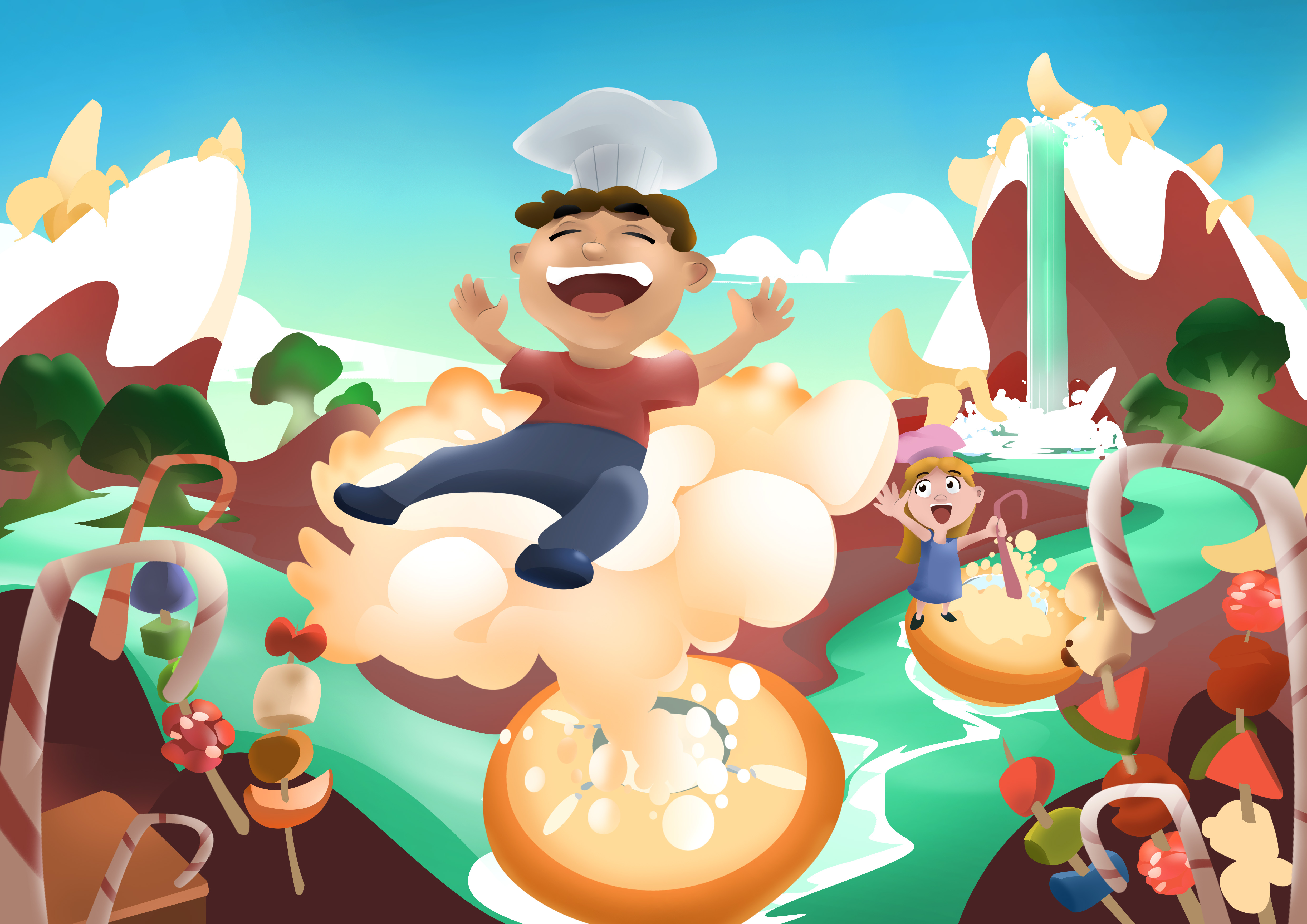 Peperkoekenhuis en frietfornuis