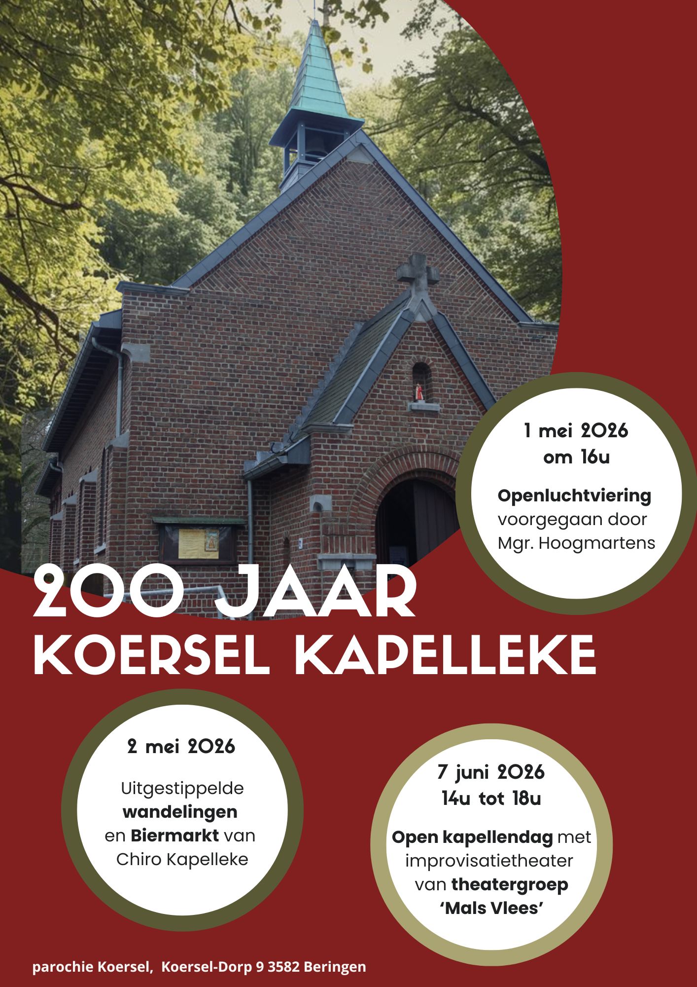 Flyer 200 jaar Koersel Kapelleke