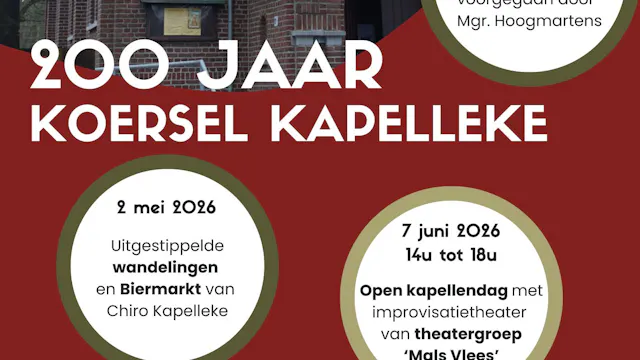 Flyer 200 jaar Koersel Kapelleke