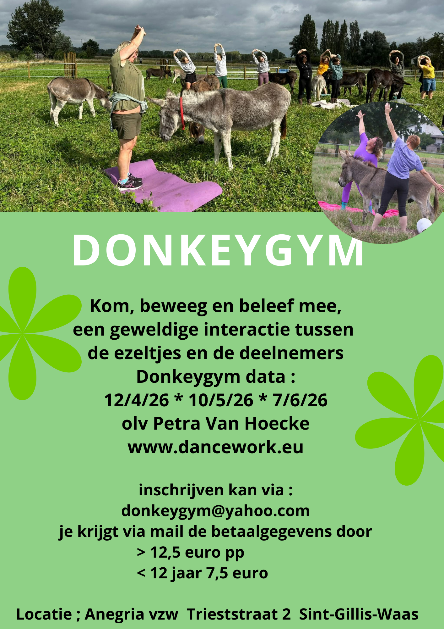 Een bijzondere belevenis om te stretchen tussen de ezeltjes