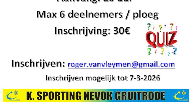 Nevok Gruitrode Algemene Quizavond