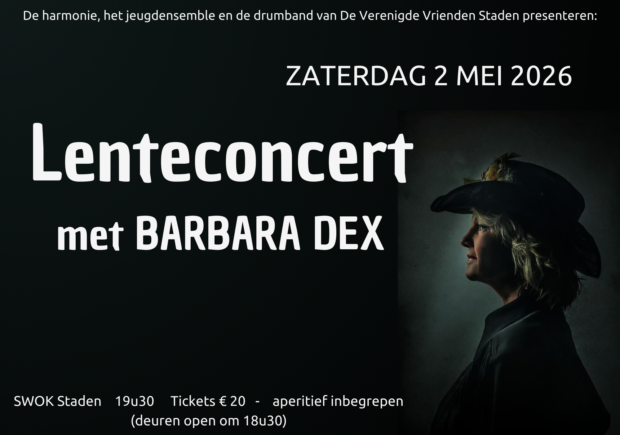 Affiche Lenteconcert Harmonie Staden 2026