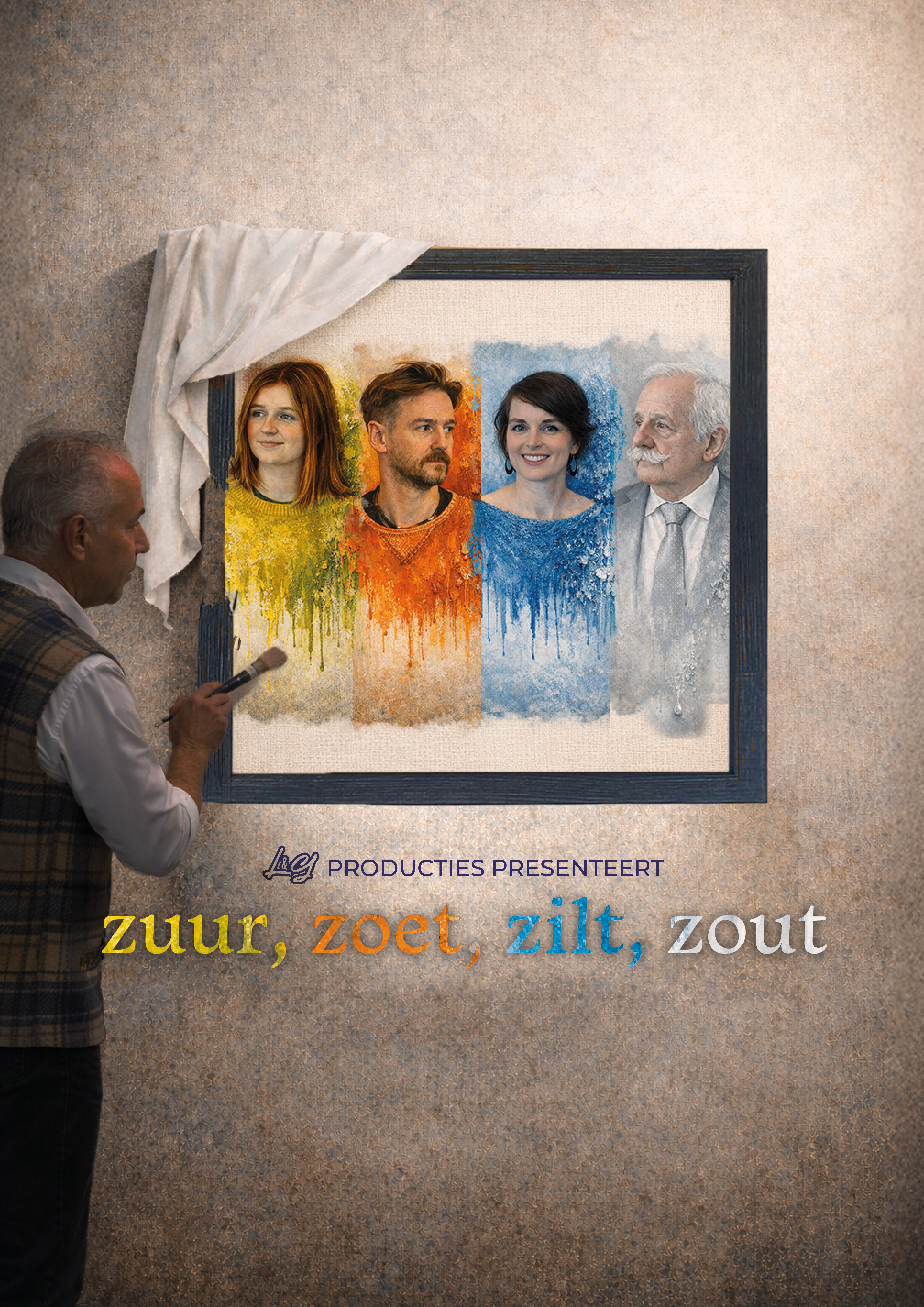 Wat hebben EEN UITGEBLUSTE KUNSTENAAR met internationale reputatie, EEN MISLUKTE ACTEUR met verborgen gevoelens, EEN KWETSBARE VROUW met een gebroken hart en EEN SUCCESVOLLE ZAKENMAN die het contact met z'n dochter zo mist, met elkaar te maken? 