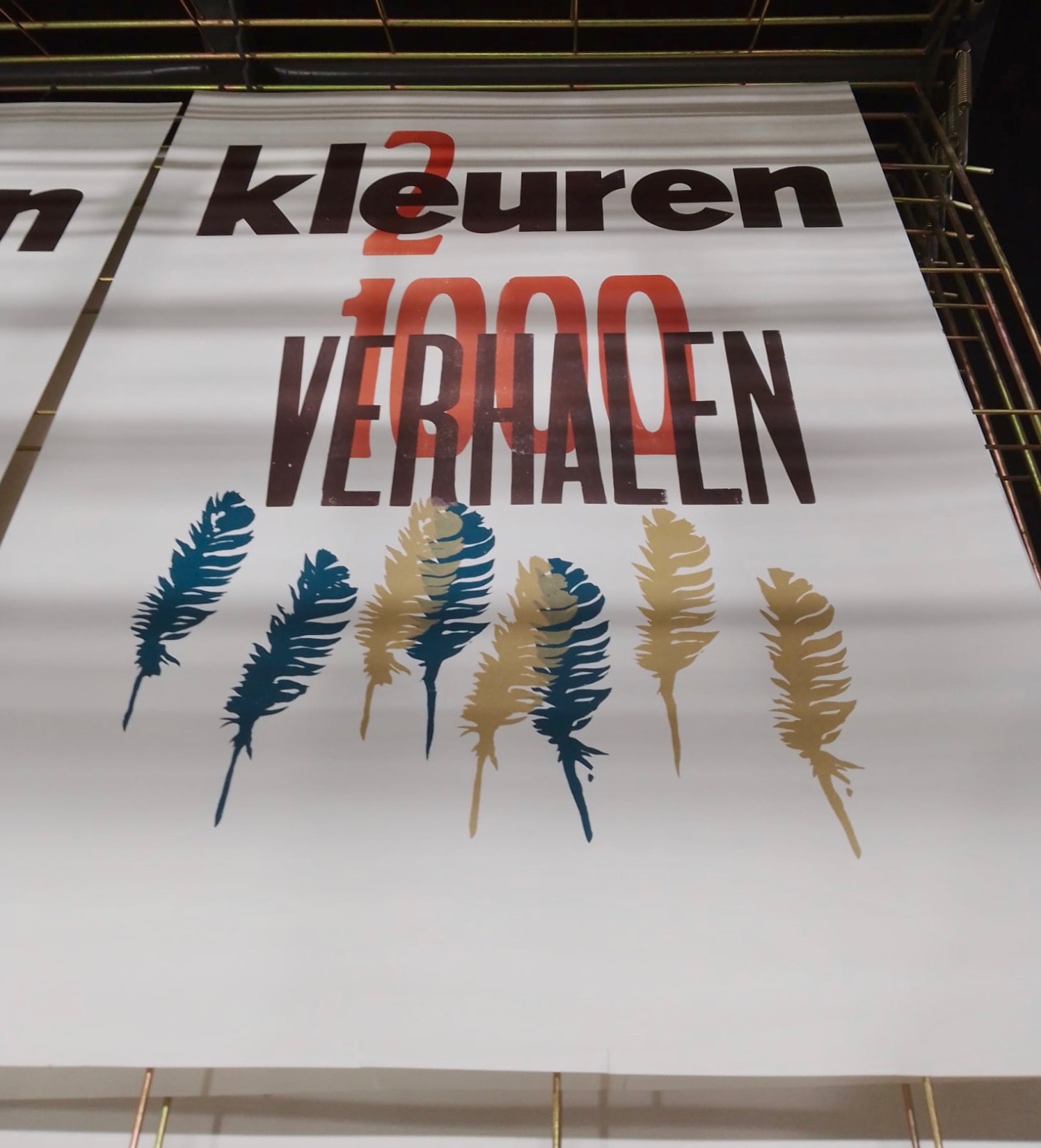 resultaat combinatie zeefdruk & letterpress