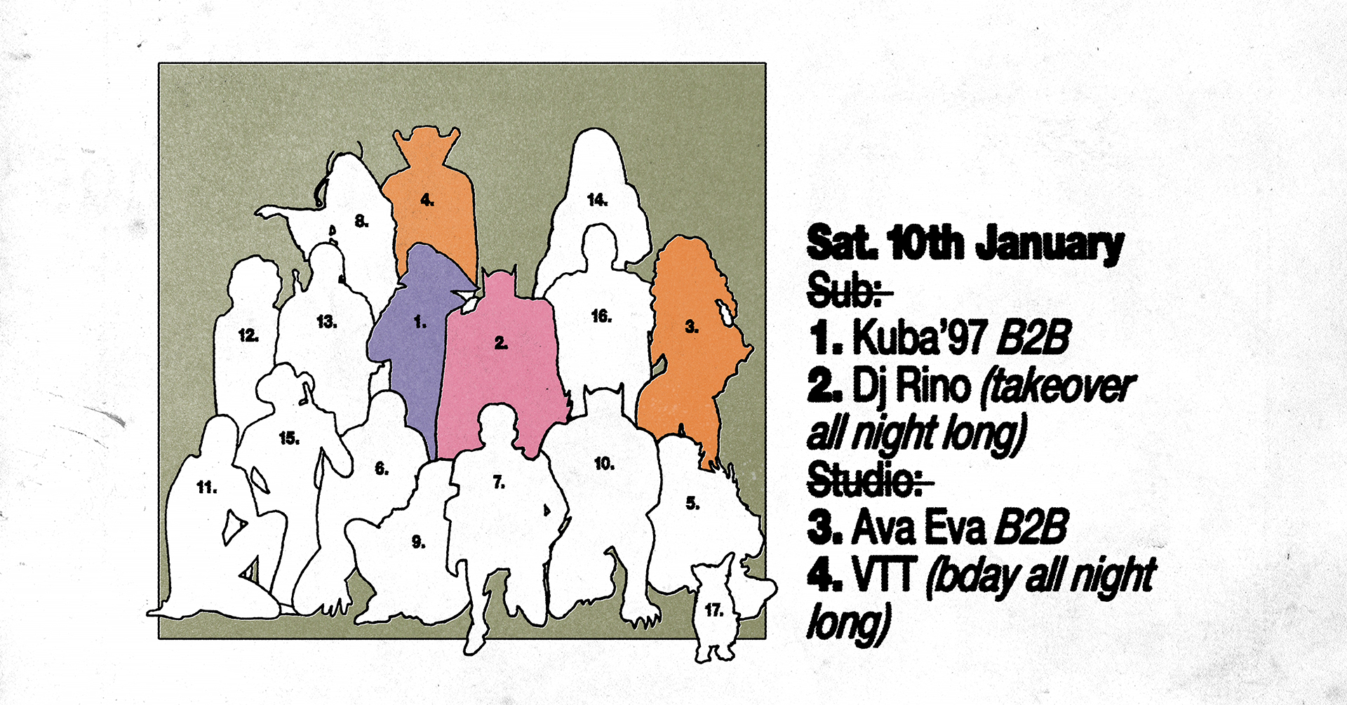 BLUR with Kuba’97 b2b Dj Rino, VTT b2b Ava Eva