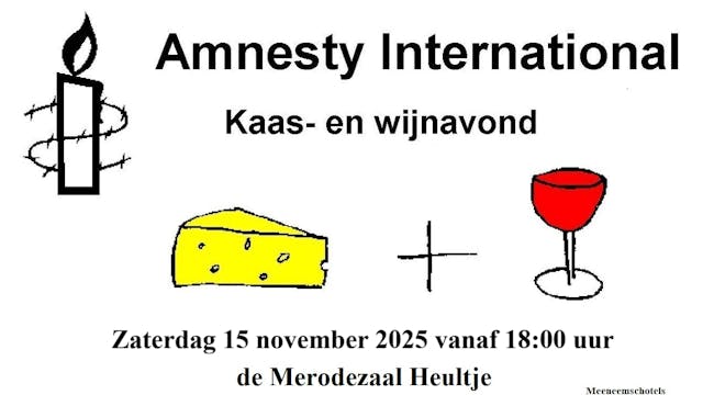 Kaas- en wijnavond Amnesty International