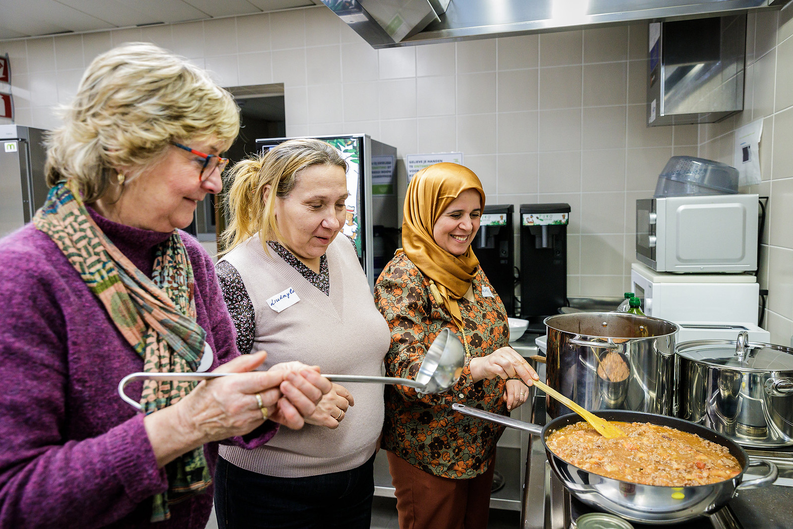 Conversatie in de keuken