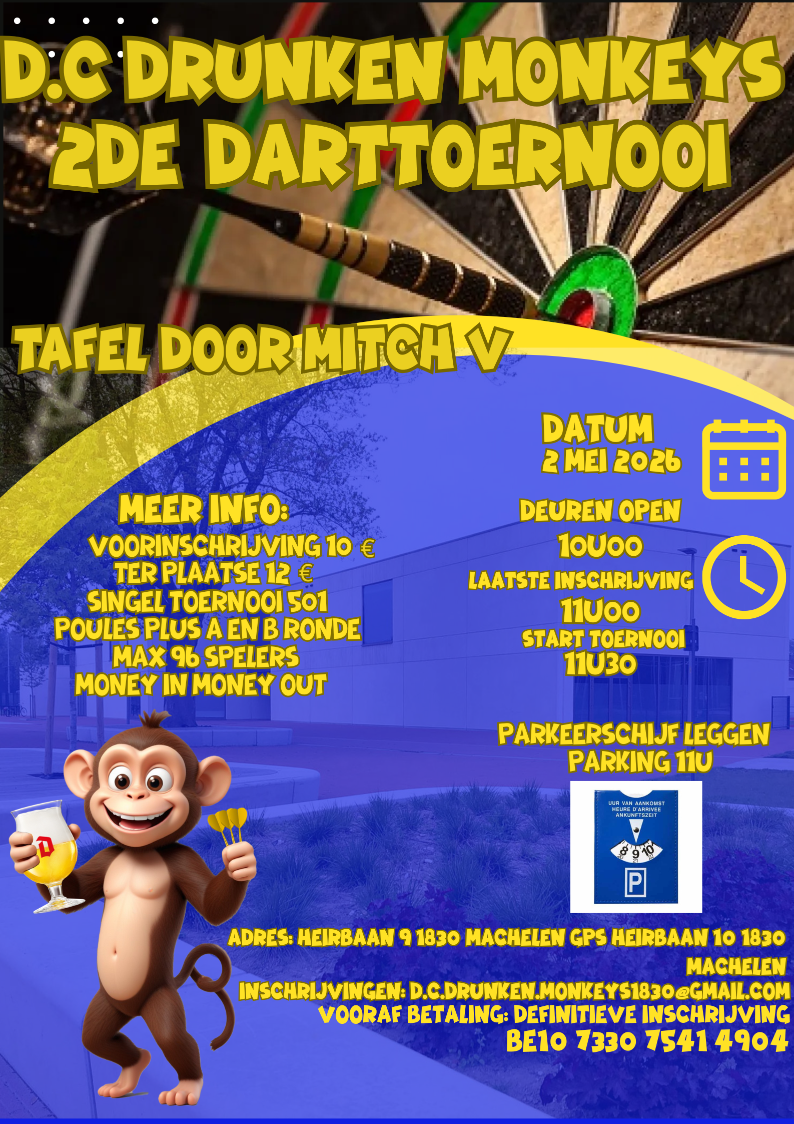 2de darttoernooi D.C. Drunken Monkeys