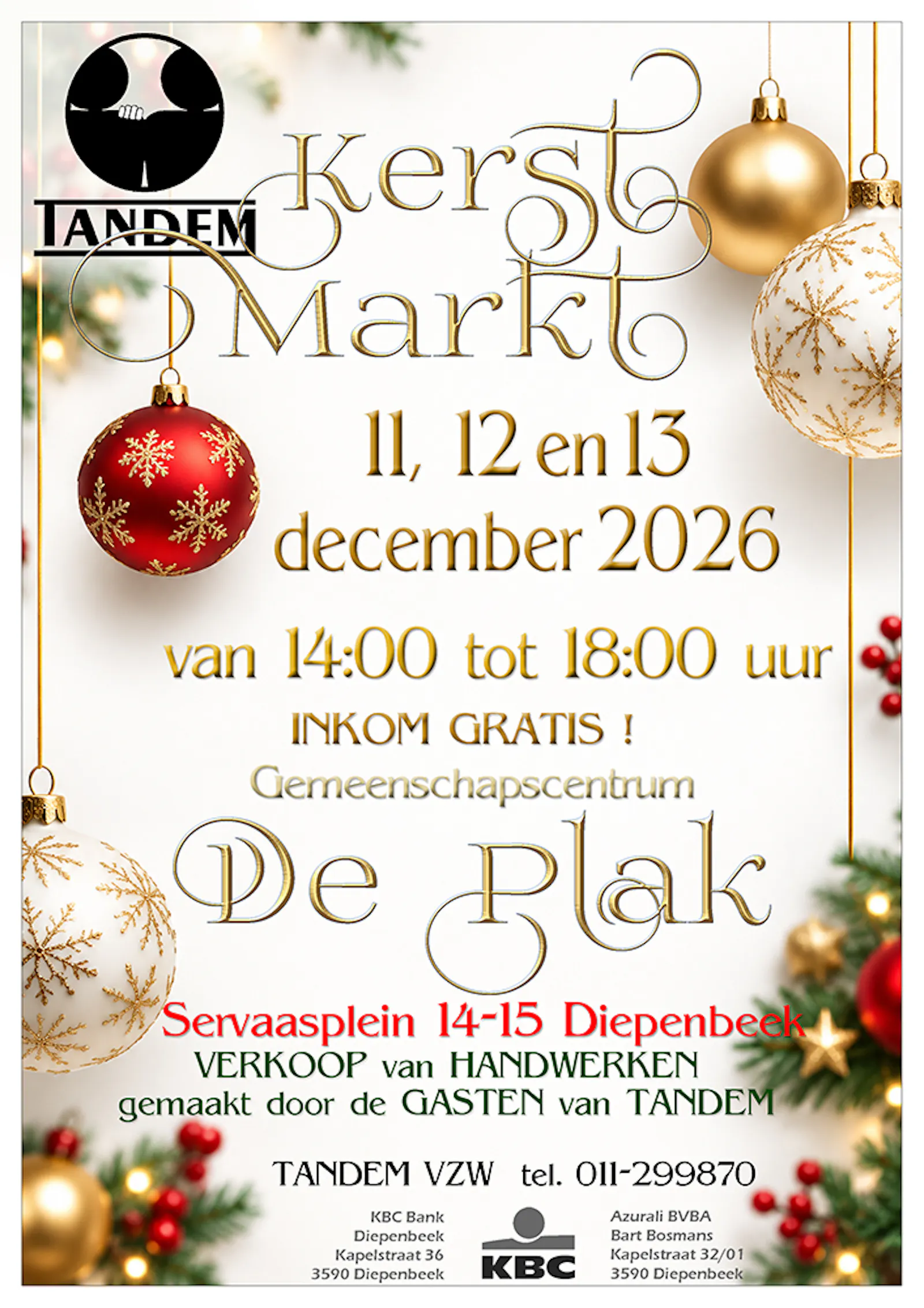 Tandem vzw: Kerstmarkt 2026