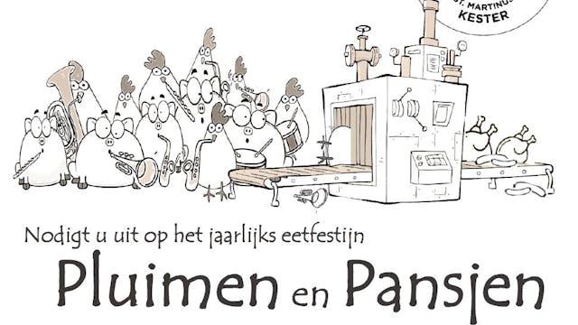 Uitnodiging eetfestijn Pluimen en Pansjen