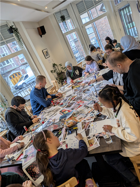 Workshop collage met Palettes of Palestine