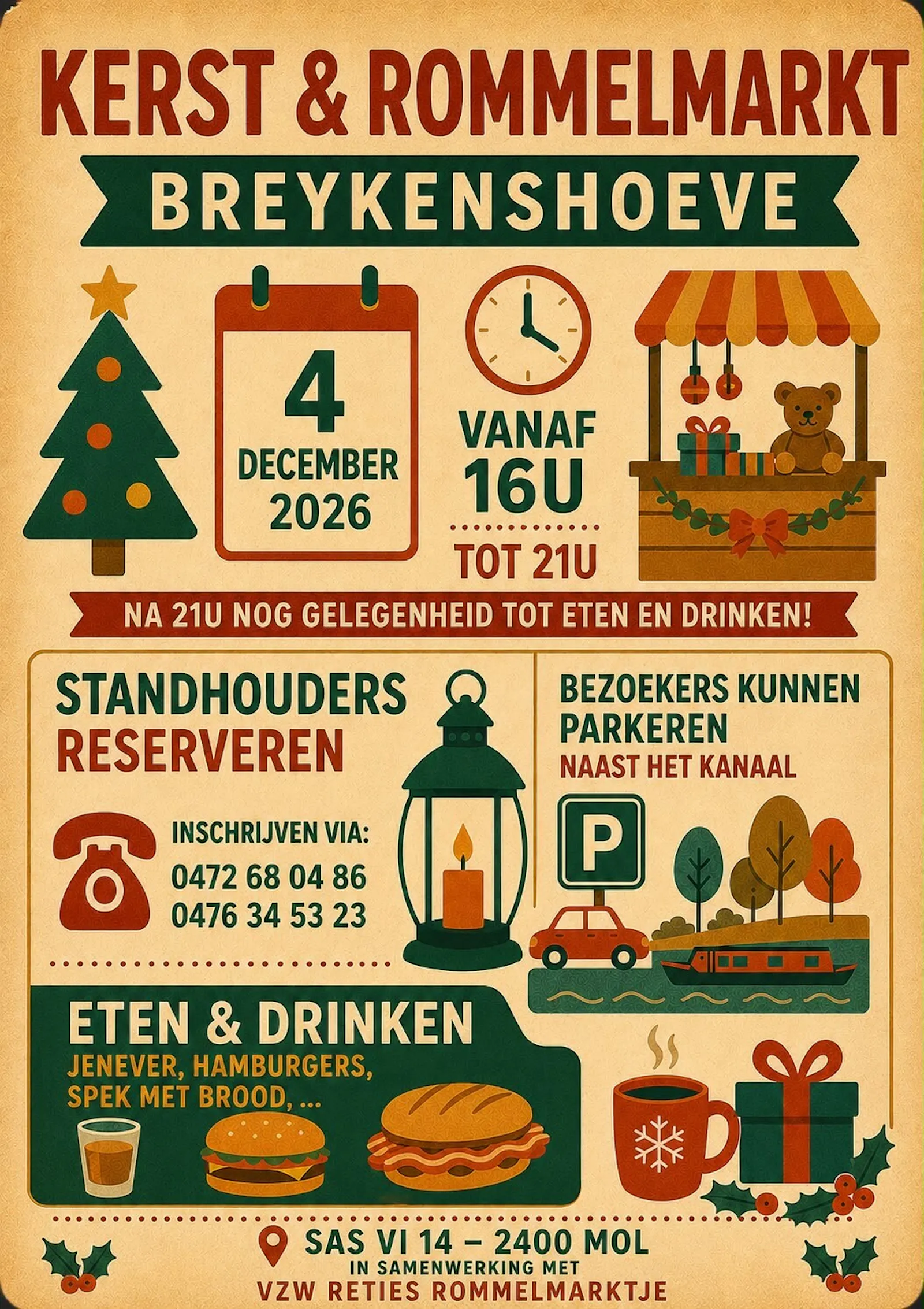 Kerst- en rommelmarkt