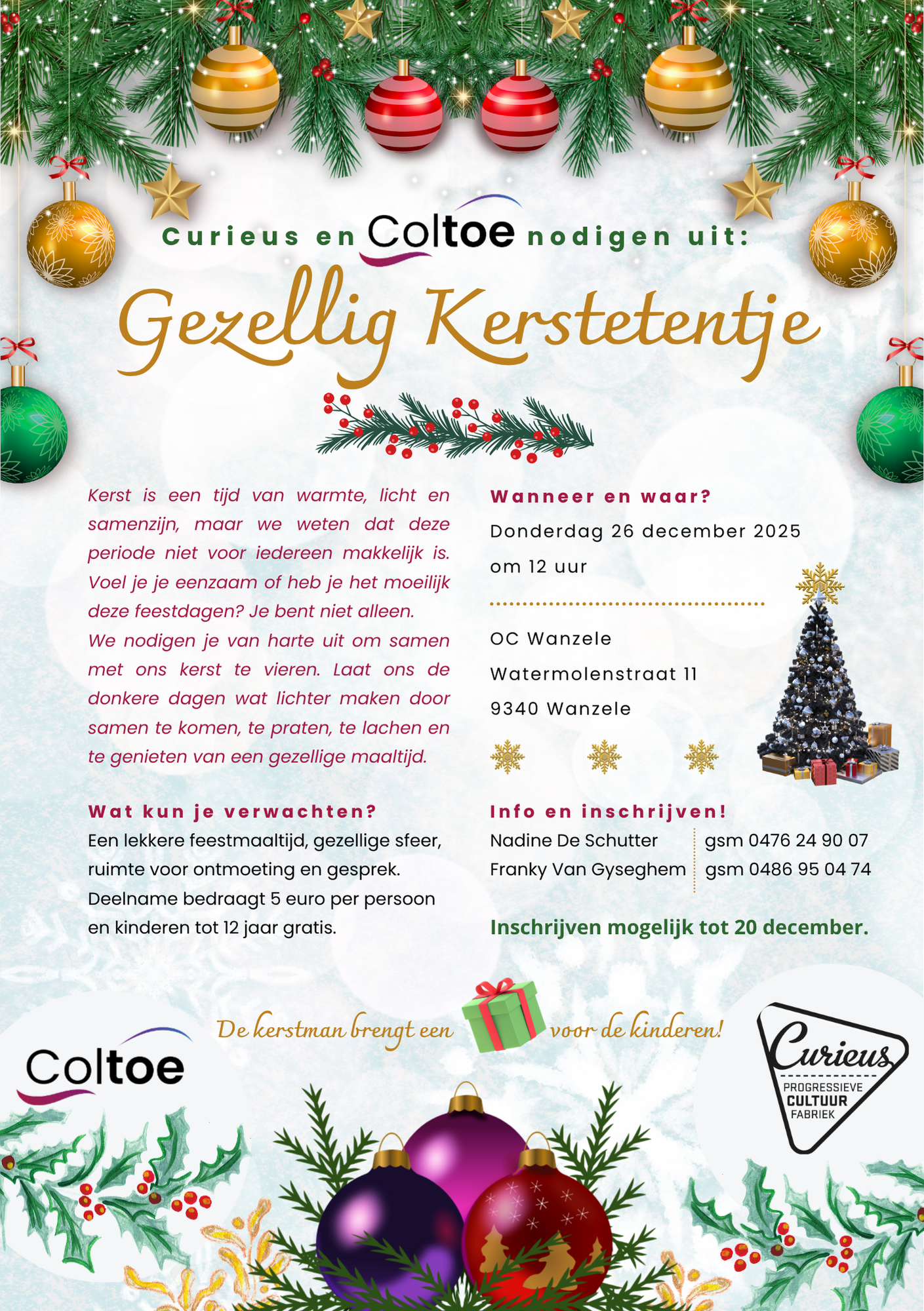 Gezellig kerstetentje van Coltoe & Curieus
