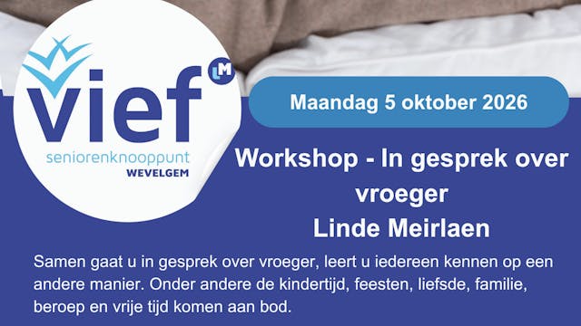 In gesprek over vroeger