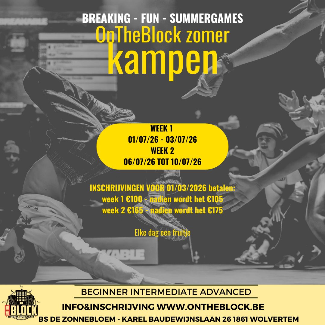 OnTheBlock breakdance zomerkampen