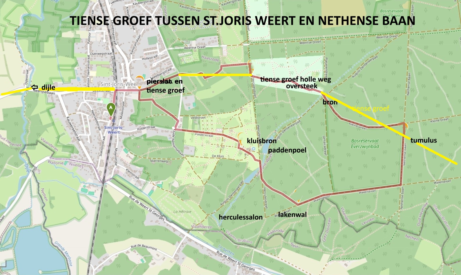 Wandellus van Sint-Joris-Weert tot Tiense Groeve en tumuli