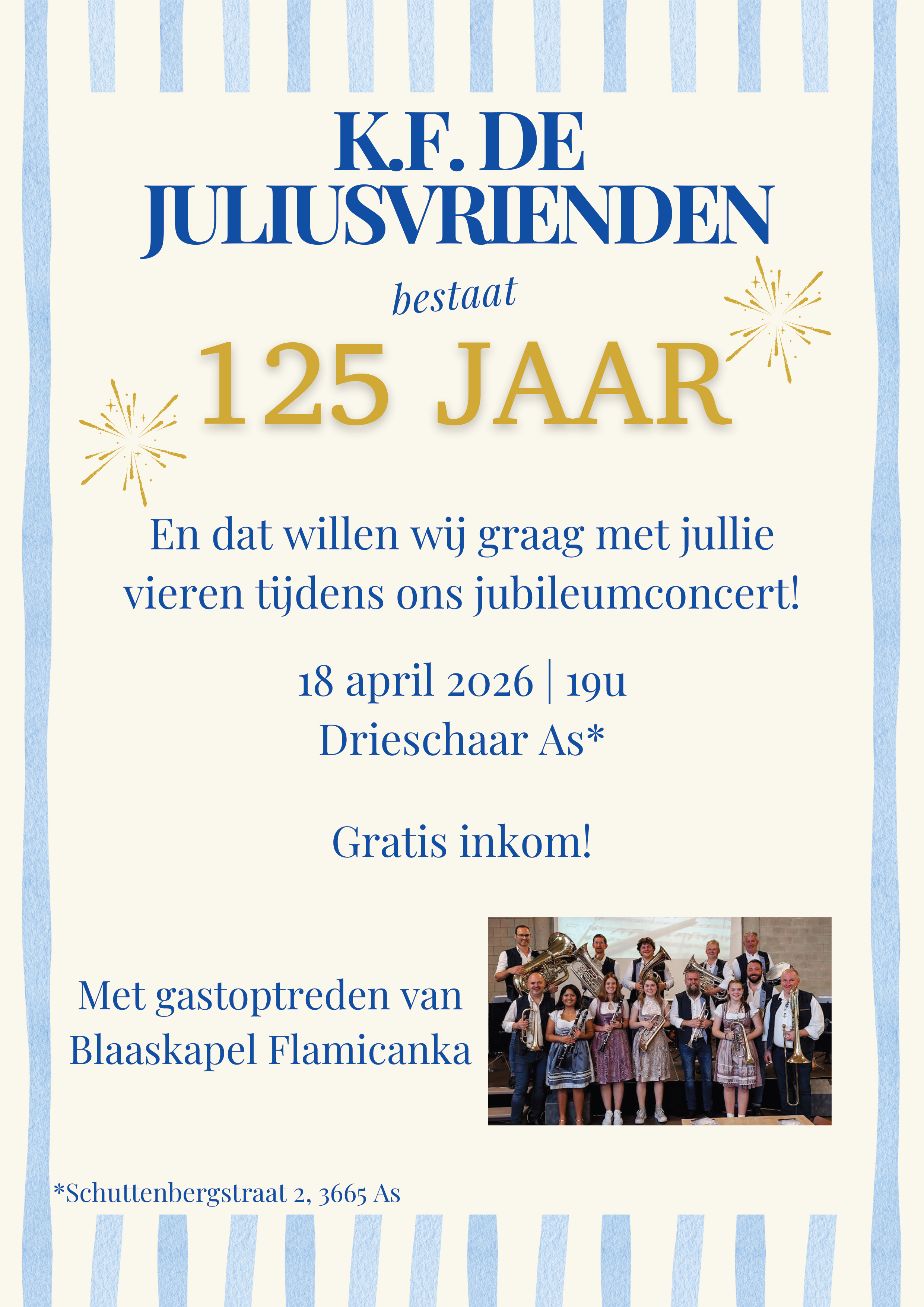 Jubileumconcert van de Juliusvrienden en optreden van Flamicanka